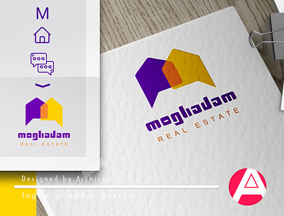 moghadam real estate logo design brand branding design home house house logo logo logo design logodesign logos real estate realestate