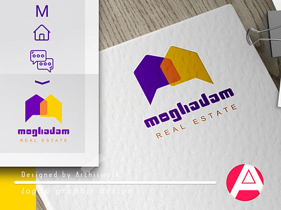 moghadam real estate logo design