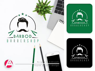 barbod barbershop logo