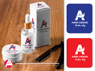 amin barber logo design