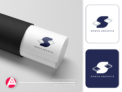 space archviz logo (second concept) 3d architecture brand branding design graphic design logo logo design logodesign logos