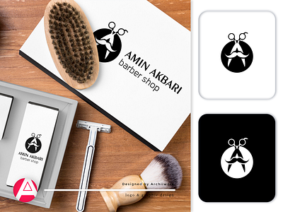 barber amin logo (concept 3) barber barberlogo barbershop brand branding design logo logo design logodesign logos