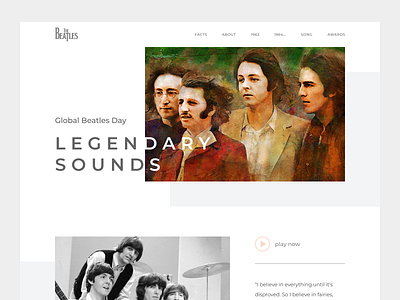 Global Beatles Day adaptive design behance branding design figma tilda ui ux