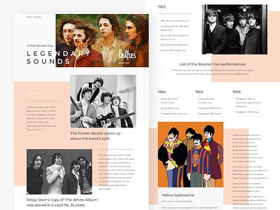 Beatles website redesign figma ui ux webdesign