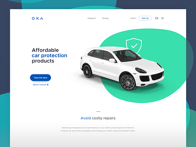 Car Insurance Website 3d automotive ui ui ux design web