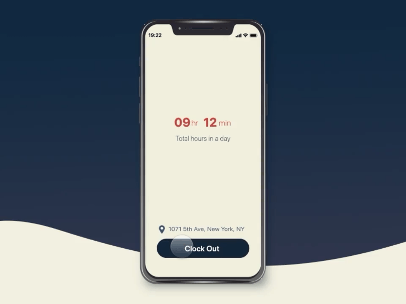 Clock out animation attendance clock out illustration interaction mobile mobile app protopie punch out sketch ui