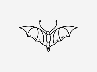 Batterfly hybridism line illustration