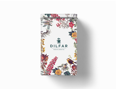 Dilfar Ceylon Tea ceylon ceylon tea creative flowers illustration logo logo designer logodesign natural language natural tea tea tea branding tea logo