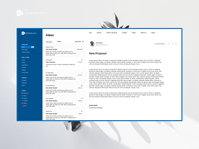 Outlook Redesign adobe xd challenge outlook resume