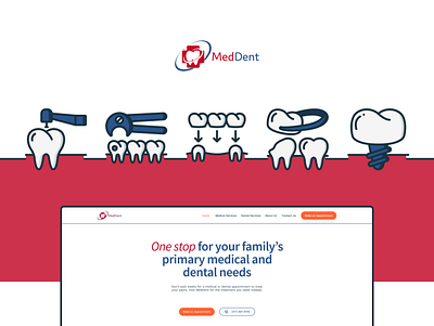 Meddent branding figma logo ui ui ux web webdesign