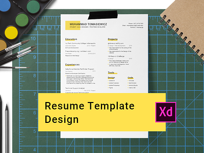 Resume Template Design adobe xd challenge resume