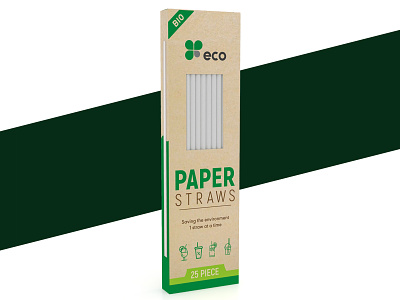 Product Packaging │ Paper Straw Packaging │ Product Label