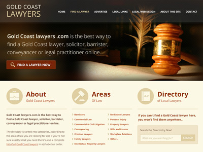 Gold Coast Lawyers Redesign bootstrap design legal responsive ui web