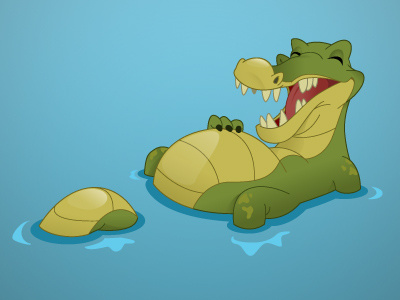 Krokodýl cartoon crocodille illustration
