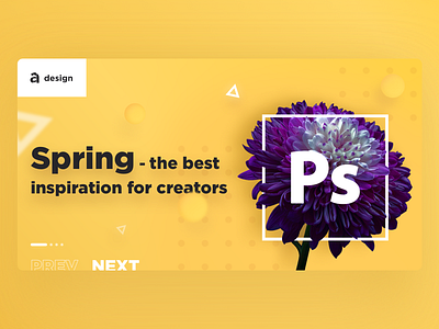 Spring Inspiration banner blog design flower inspiration photoshop slider spring ui ux web