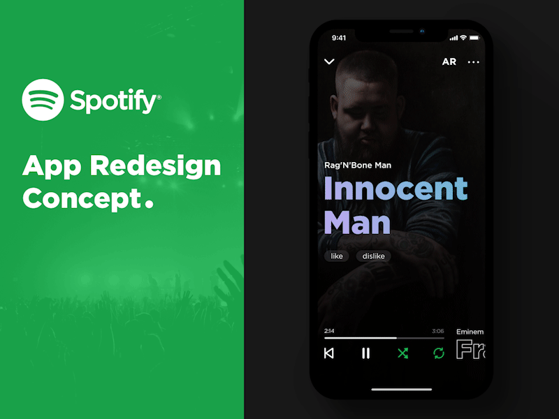 Spotify App Redesign Concept AR