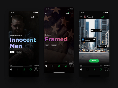 Spotify App Redesign AR app ar concept ios music music app player redesign spotify