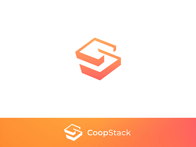 CoopStack logo analytic bussiness c color concept consulting cooperation cs design gradient logo logotype s stack ui user interface