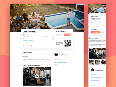 Event Page adaptive design design event event page mobile design post ticket ticket design ui user interface ux web design