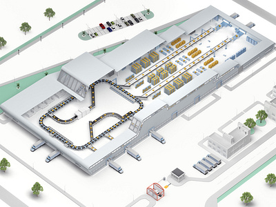 Parcel sorting center