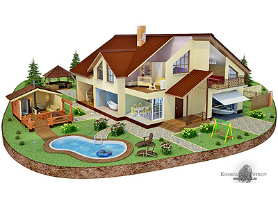 house 3d exterior house