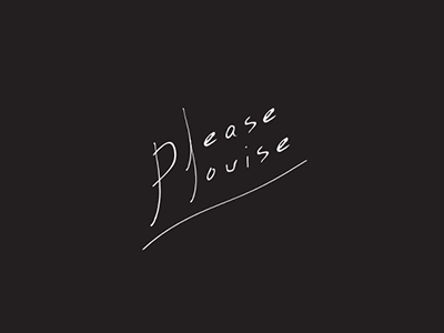 Puh-lease branding handwriting handwritten identity lettering logo restaurant