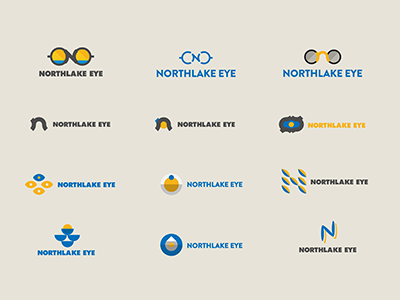 Northlake Eye branding eye eyes glasses identity logo process spectacles