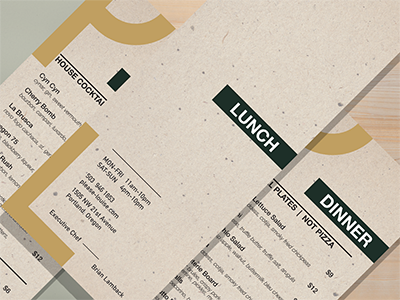 Please Louise Menu Design design graphic design identity menu pizza print