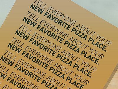 Ad Design advertisement branding copy identity pizza restaurant
