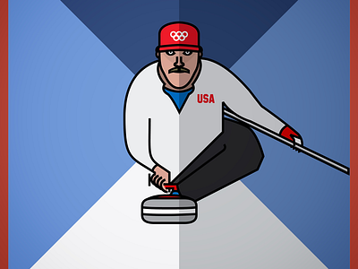 Matt Hamilton - American Curler curling graphic design illustration pyeongchang team usa winter olympics