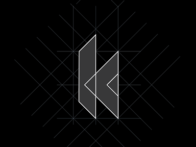 K-exploration branding design grid identity logo mark typography vector