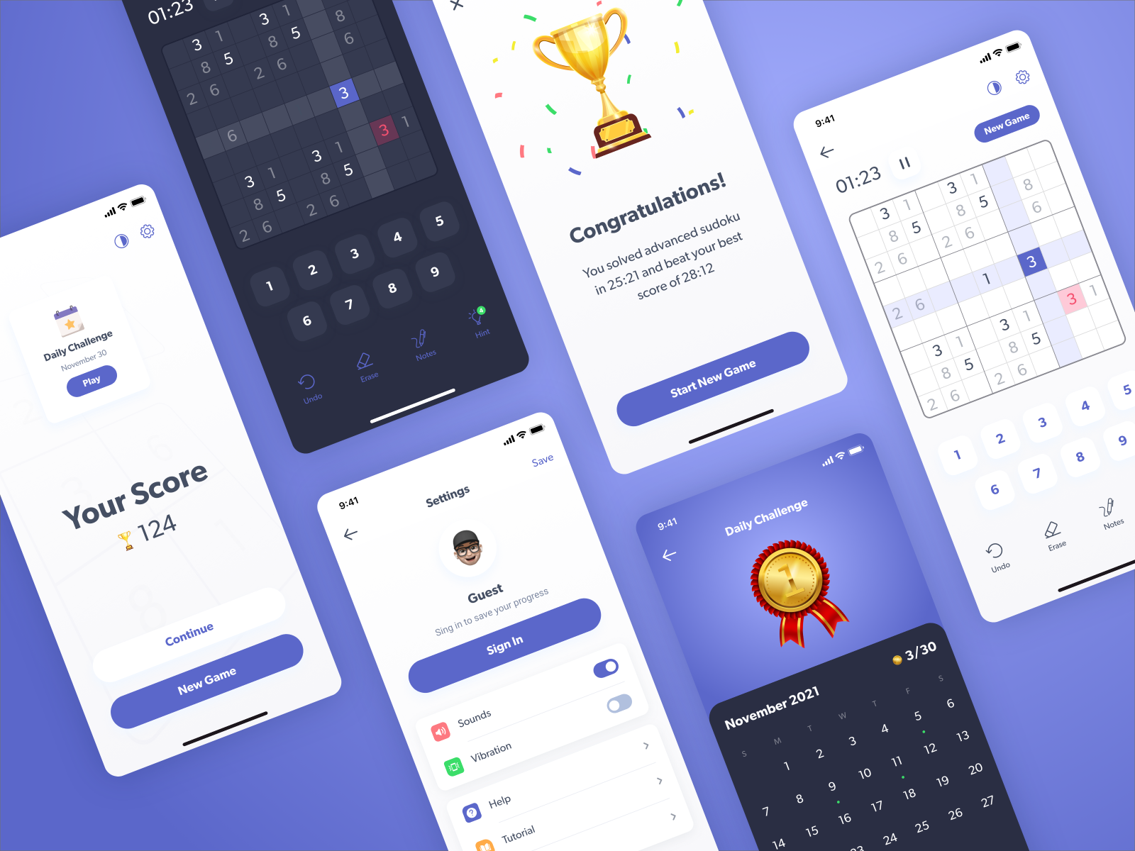 Sudoku Game UX UI Mobile App Game by Genadi on Dribbble