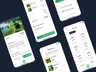 Golf Mobile Application UI Design