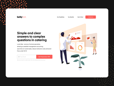 Accounting Landing Page clean design designer illustration minimal typography ui ux web web design