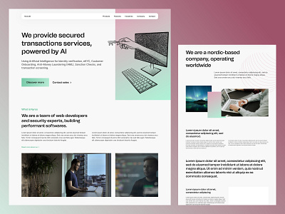 Homepage and About us redesign for web security company