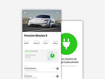 Mission E - concept app concept france interface ios mobile porsche smartphone ui user interface ux webdesign