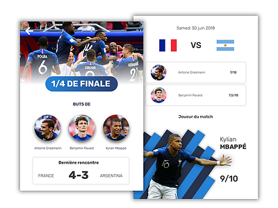 Looking forward app concept design football france ios mobile app ui webdesign worldcup