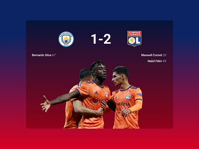 Manchester City - Olympique Lyonnais champions league concept design france graphism lyon manchester manchester city ol template webdesign
