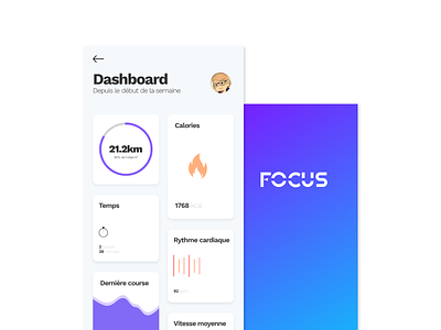 Focus mobile app android app dashboard design france ios mobile stats ui ux webdesign