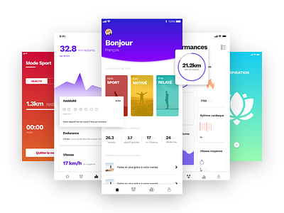 Focus concept overall view android app concept design gradient ios layout mobile sport ui ux webdesign