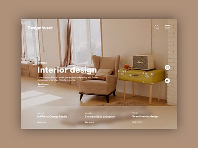 Designhuset art concept design france homepage interior landing page norway ui ux webdesign website