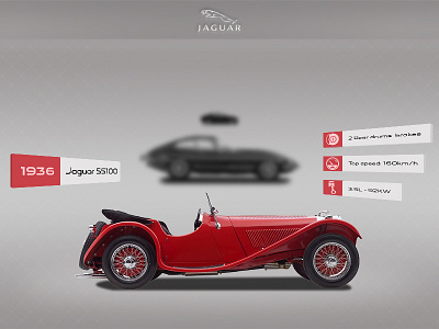Quick&Dirty UI for pitch exhibit heritage jaguar timeline touchscreen ui