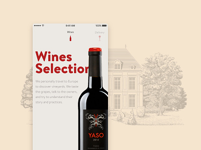 Wine App design exploration - Light