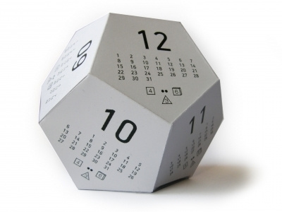 Dicecal - Multifunctional 3D Paper Calendar 3d calendar desk calendar dice geek multifunctional origami paper print rpg