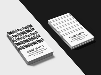 Simply Business - Business Card templates, Template #5 and #6 black and white business card geometric minimalist modern pattern stationary