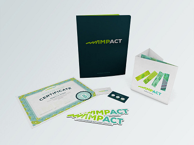 Impact Branding 02 branding certificate folder impact logo magnet mockup sweater