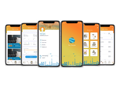 The Tourist app Iphone X UI hotel flight iphone x tourist travel