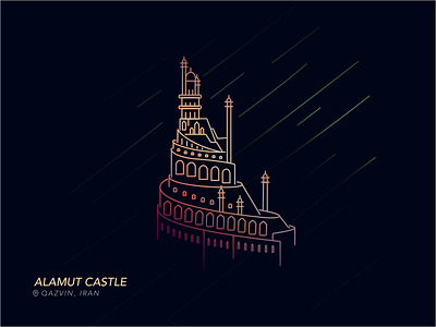 Alamut Castle alamut creative design illustration iran logo minimal persian qazvin spear vector visual design