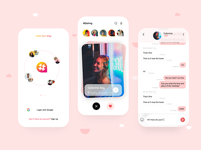 #Dating app chatting clean dating dating app design finder innovation love app matching message messenger minimal mobile partner tinder ui ux webapp