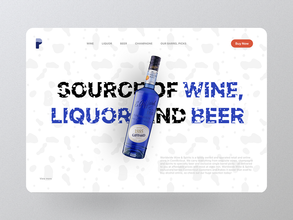 Wine Shop Landing Page by Ramin on Dribbble